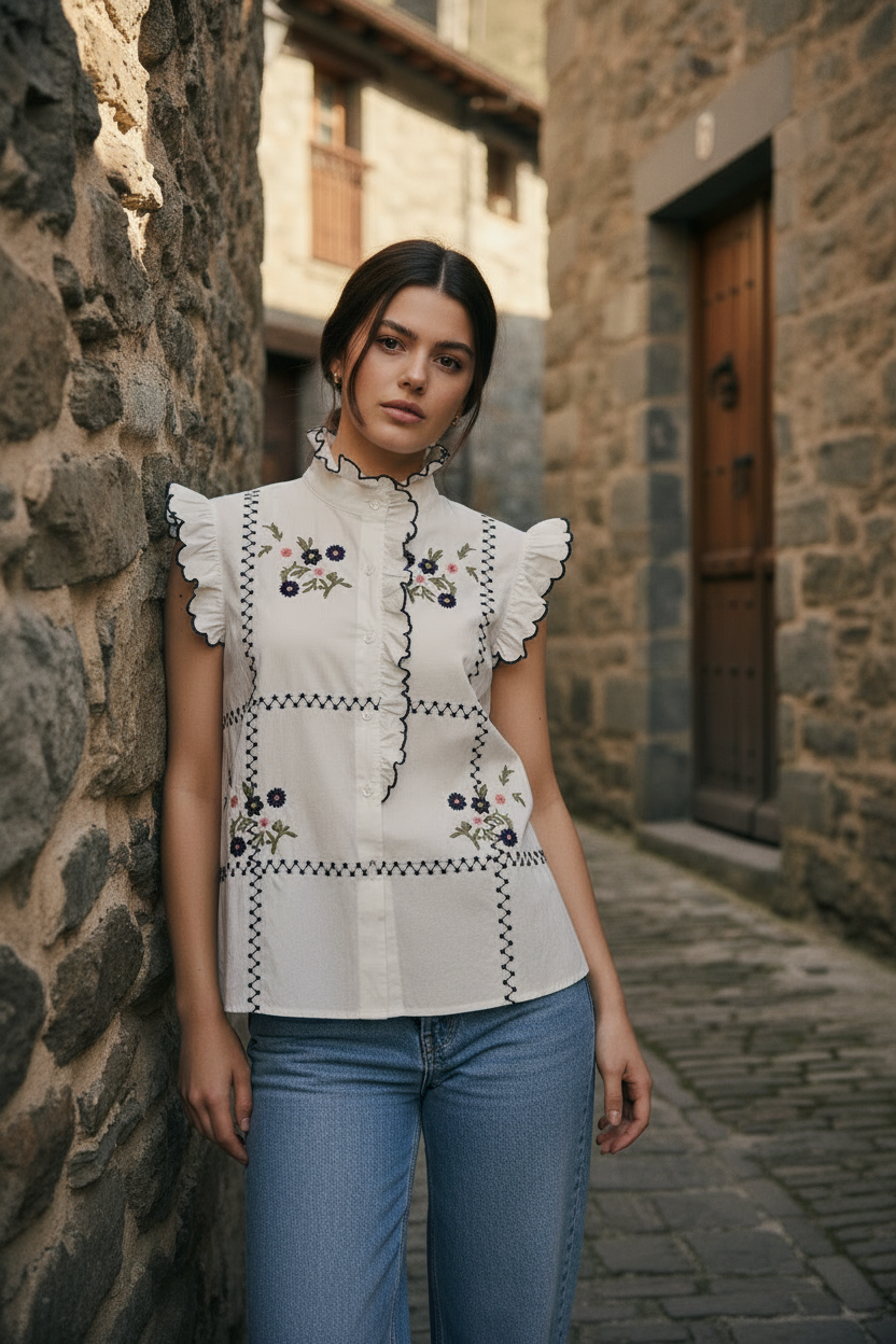 Blusa bordados 