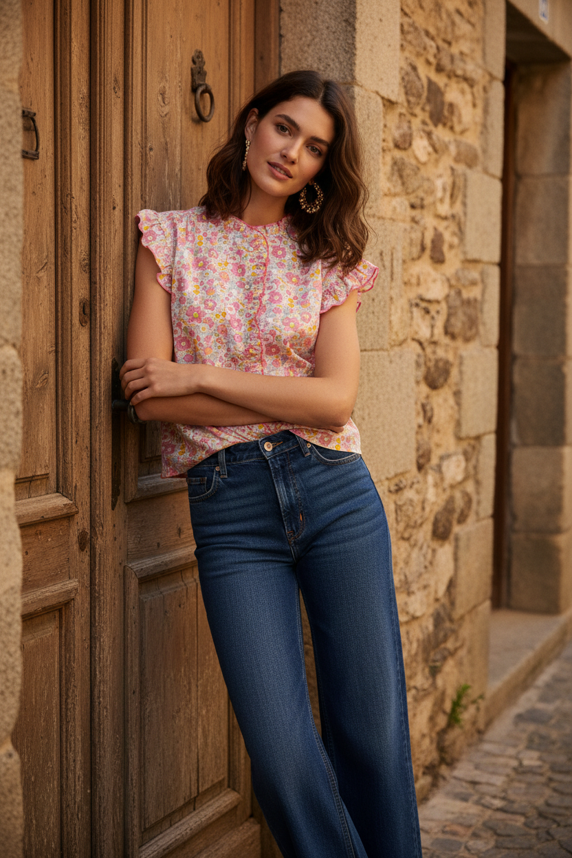 Blusa liberty - puerta madera plano entero