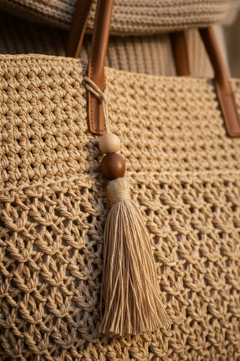 CALMA TOTE - Textura rafia
