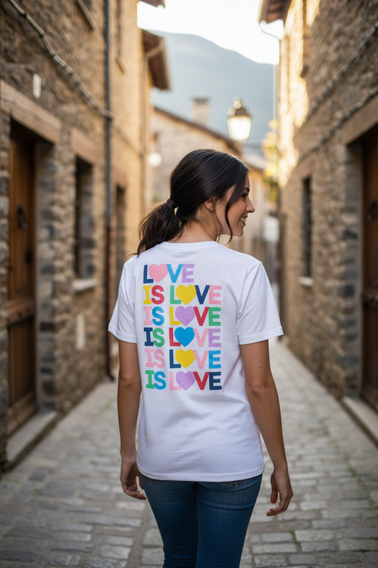Espalda estampado LOVE IS LOVE