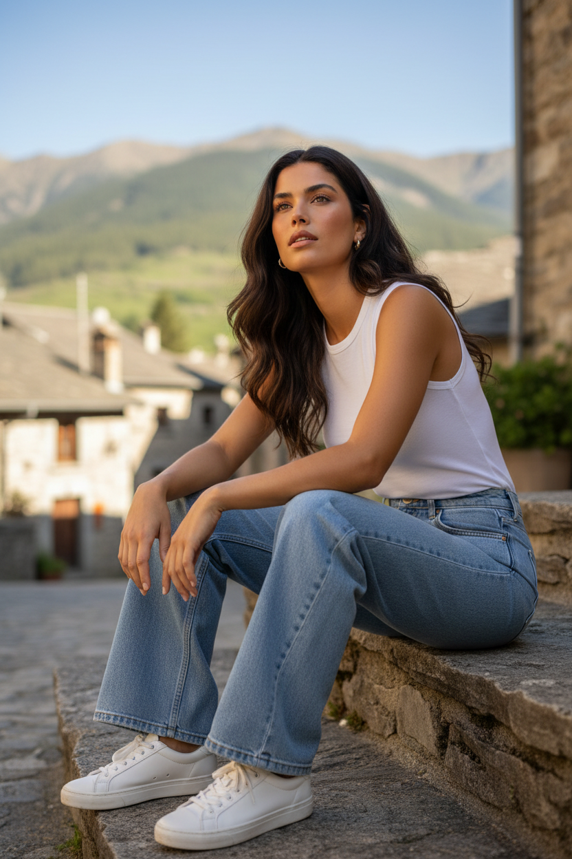 Editorial 5 — Sentada en Escalones