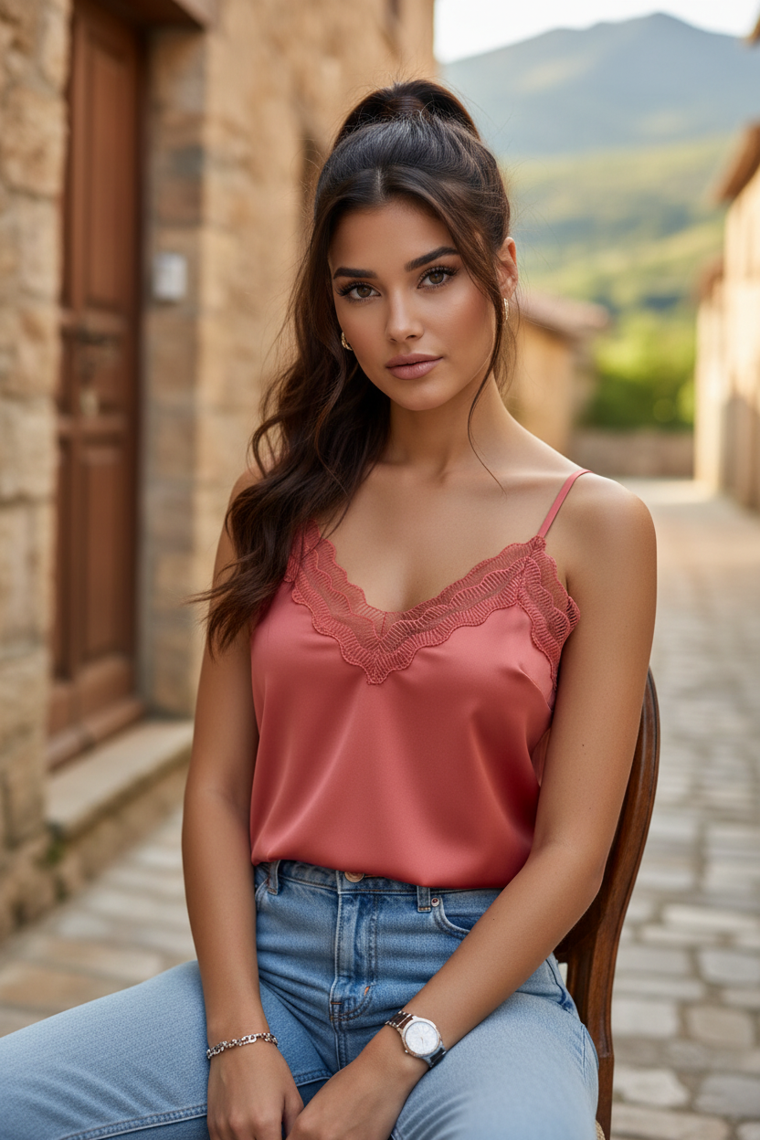 Editorial camisola coral 1