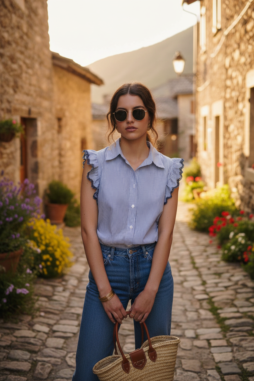 Editorial STRANNA - Blusa rayas 2