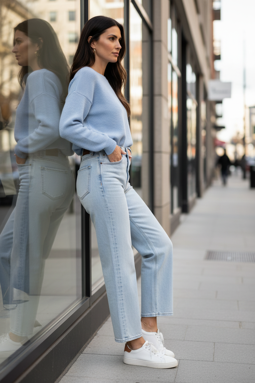 Pantalón azul claro - Perfil