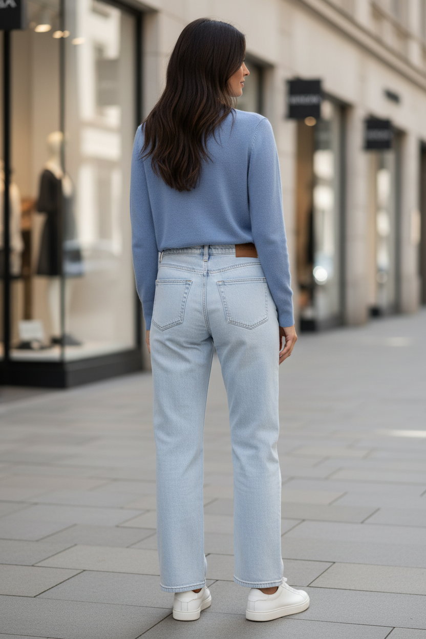 Pantalón azul claro - Vista trasera