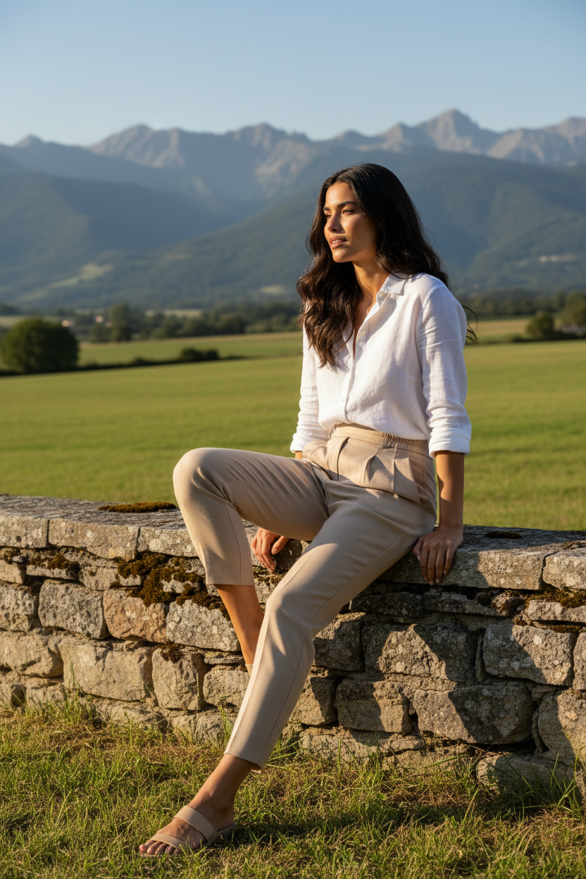 Estilo francés y moda mediterránea en una propuesta femenina sofisticada para un look casual chic mujer, STRANNA