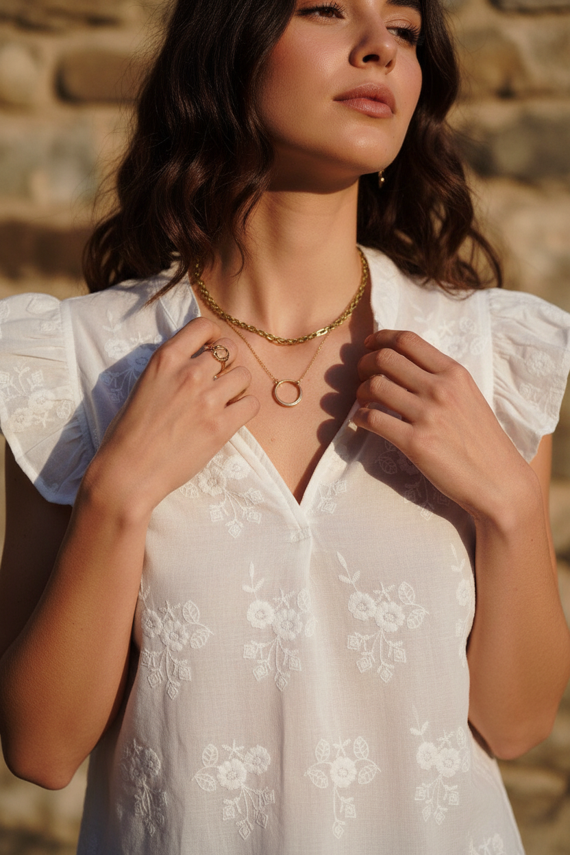 STRANNA — Detalle escote morena