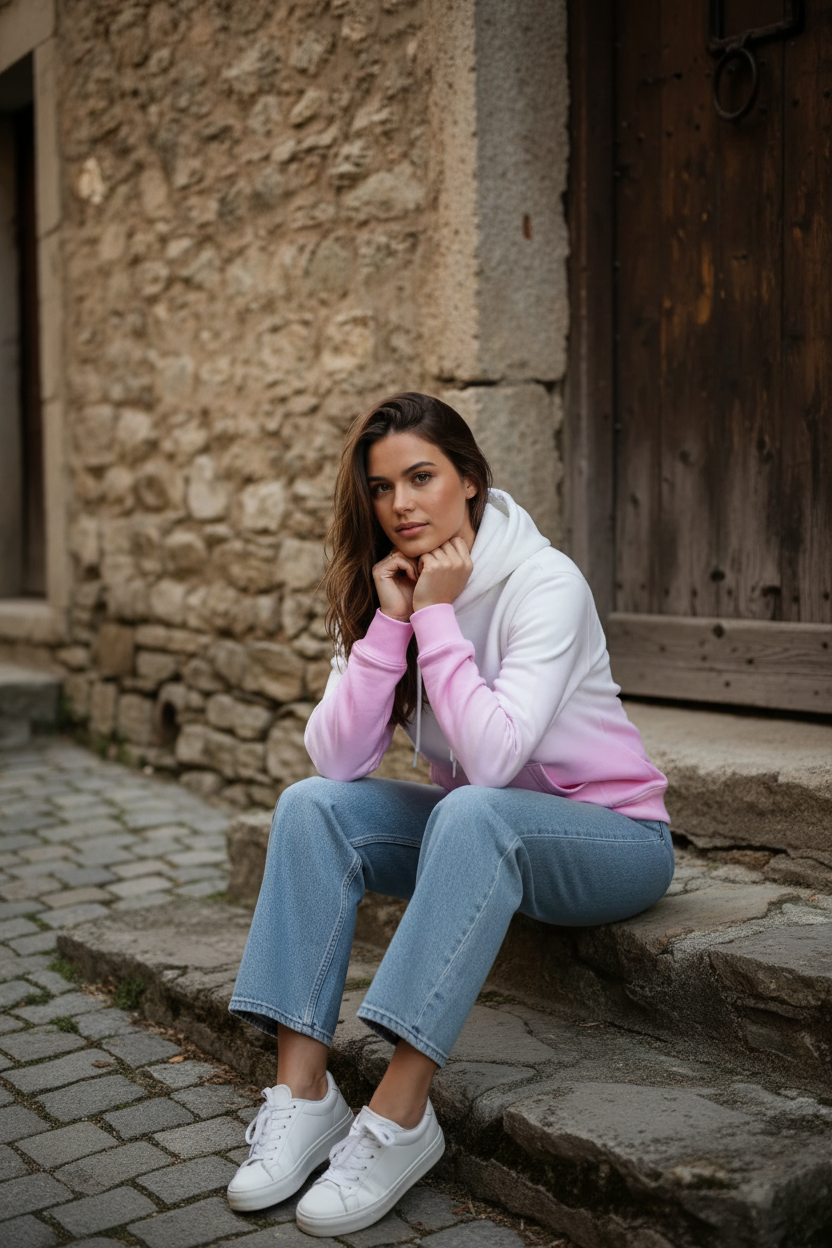 Sudadera Loto - Plano medio sentada