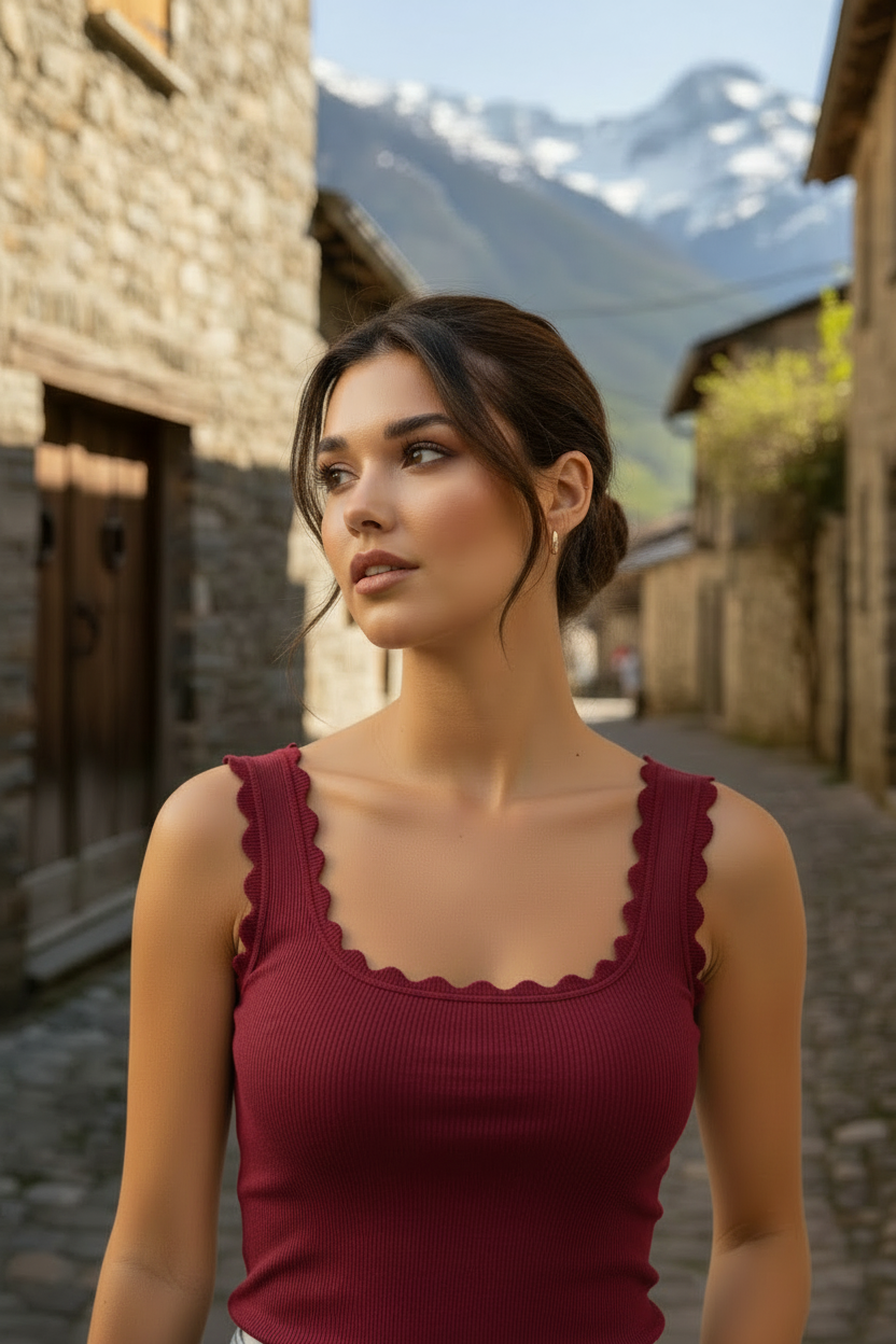 Top ZOE Burdeos - Busto